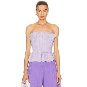 Aje Horizon Pintucked Corset Top size AU 14
